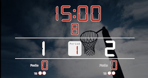 Online netball scoreboard