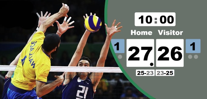 Online volleyball scoreboard