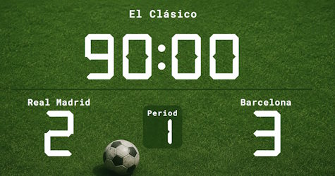 Online soccer / football scoreboard